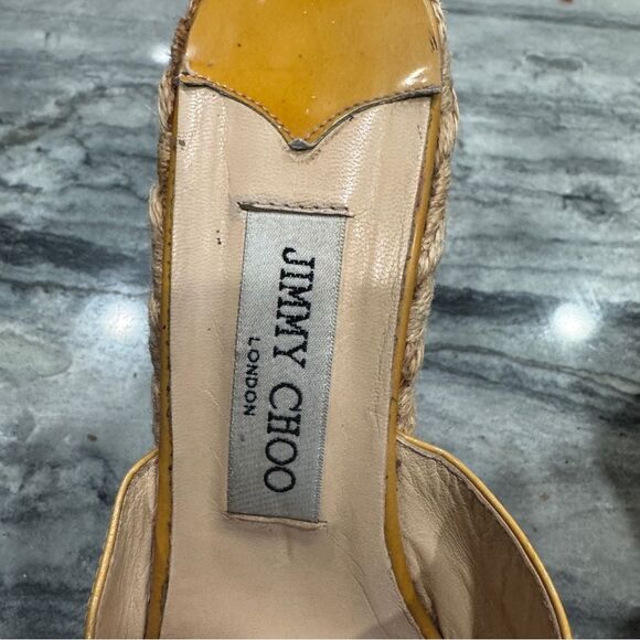 Jimmy Choo Authentic Patent Leather Espadrilles with COA‎ - Picture 5 of 14